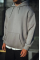 Üç İplik Penye Kapşonlu Basic SweatShirt - Boyalı Gri