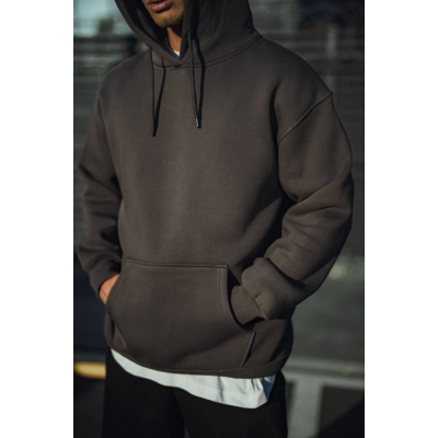 Üç İplik Penye Kapşonlu Basic SweatShirt - Antrasit