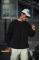 Kışlık Bisiklet Yaka Üç İplik Basic SweatShirt - Siyah