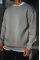 Kışlık Bisiklet Yaka Üç İplik Basic SweatShirt - Boyalı Gri