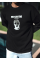 Kışlık Bisiklet Yaka Baskılı SweatShirt - Siyah