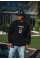 Kışlık Bisiklet Yaka Baskılı SweatShirt - Siyah