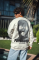 Kışlık Bisiklet Yaka Baskılı SweatShirt - Beyaz