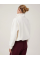 Oversize Yarım Farmuarlı Yakalı Basic SweatShirt - Beyaz Oversize Yarım Farmuarlı Yakalı Basic SweatShirt - Beyaz