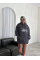 Üç İplik Kapşonlu Baskılı SweatShirt - Füme Üç İplik Kapşonlu Baskılı SweatShirt - Füme