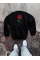 Oversize Üç İplik Bisiklet Yaka Baskılı SweatShirt - Siyah Oversize Üç İplik Bisiklet Yaka Baskılı SweatShirt - Siyah