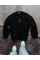 Oversize Üç İplik Bisiklet Yaka Baskılı SweatShirt - Siyah Oversize Üç İplik Bisiklet Yaka Baskılı SweatShirt - Siyah