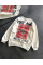 Bisiklet Yaka Üç İplik Baskılı Oversize SweatShirt - Beyaz Bisiklet Yaka Üç İplik Baskılı Oversize SweatShirt - Beyaz