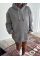 Kapşonlu Üç İplik Penye Basic SweatShirt - Boyalı Gri Kapşonlu Üç İplik Penye Basic SweatShirt - Boyalı Gri