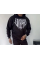 Uzun Kol Kapşonlu Baskılı SweatShirt - Siyah