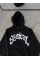 Üç İplik Kapşonlu Baskılı Oversize SweatShirt- Siyah Üç İplik Kapşonlu Baskılı Oversize SweatShirt- Siyah