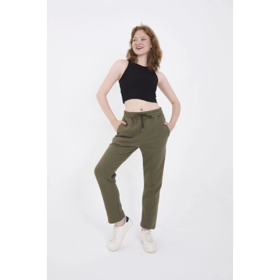 Unisex Üç İplik Basic Eşofman Pantolon - Hakİ Unisex Üç İplik Basic Eşofman Pantolon - Hakİ