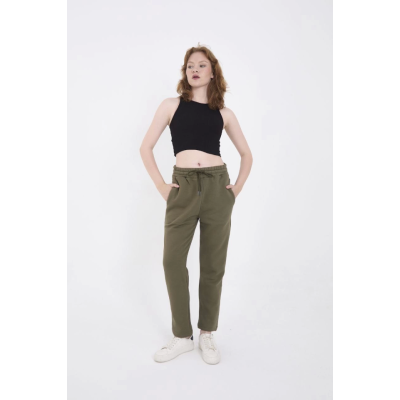 Unisex Üç İplik Basic Eşofman Pantolon - Hakİ Unisex Üç İplik Basic Eşofman Pantolon - Hakİ