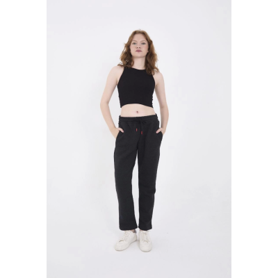 Unisex Üç İplik Basic Eşofman Pantolon - Antrasit Unisex Üç İplik Basic Eşofman Pantolon - Antrasit