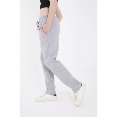 Lastikli Baskılı Eşofman Pantolon - Gri Lastikli Baskılı Eşofman Pantolon - Gri