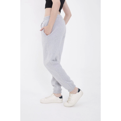 Lastikli Baskılı Eşofman Pantolon - Gri Lastikli Baskılı Eşofman Pantolon - Gri