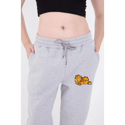 Üç İplik Baskılı Eşofman Pantolon - Gri Üç İplik Baskılı Eşofman Pantolon - Gri