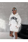 Unisex Üç İplik Kapşonlu Baskılı SweatShirt - Beyaz Unisex Üç İplik Kapşonlu Baskılı SweatShirt - Beyaz