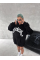 Unisex Üç İplik Kapşonlu Baskılı SweatShirt - Siyah Unisex Üç İplik Kapşonlu Baskılı SweatShirt - Siyah