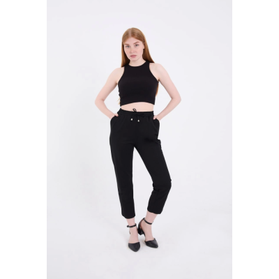 Tam Kalıp Basic Eşofman Pantolon - Siyah Tam Kalıp Basic Eşofman Pantolon - Siyah