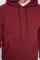 Üç İplik Penye Kapşonlu Basic SweatShirt - Bordo