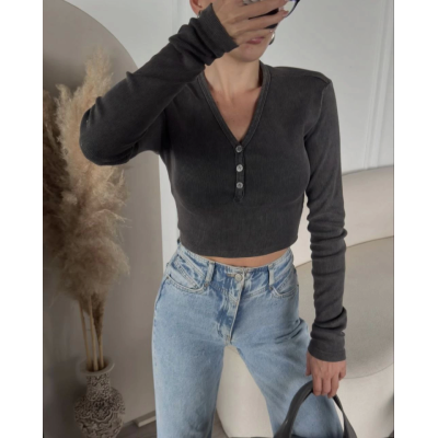 Yıkamalı Crop Yıkamalı Crop