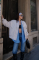 Cepli Bomber Ceket Mont - Beyaz Cepli Bomber Ceket Mont - Beyaz