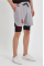 Unisex Baskılı İç Cepli Sporcu Alt Taytlı Şort - Gri