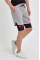 Unisex Baskılı İç Cepli Sporcu Alt Taytlı Şort - Gri