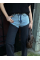 Jeans Kot Parçalı Palazzo Pantolon - Siyah Jeans Kot Parçalı Palazzo Pantolon - Siyah