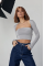 Kara Yaka Uzun Kollu Crop - Taş Kara Yaka Uzun Kollu Crop - Taş