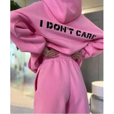Nakış İşlemeli Üç İplik Sweat Takım- Pembe Nakış İşlemeli Üç İplik Sweat Takım- Pembe