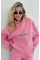 Nakış İşlemeli Üç İplik Sweat Takım- Pembe Nakış İşlemeli Üç İplik Sweat Takım- Pembe