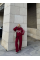 Üç İplik Yakalı Sweat Baggy Pantalonlu Takım - Bordo Üç İplik Yakalı Sweat Baggy Pantalonlu Takım - Bordo
