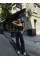 Arkadan Yırtmaçlı Jeans Kot Palazzo Pantolon - Siyah Arkadan Yırtmaçlı Jeans Kot Palazzo Pantolon - Siyah