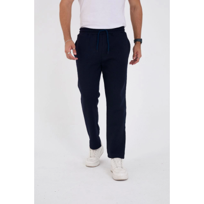 Unisex Üç İplik Basic Eşofman Özel Tasarım Pantolon - Lacivert