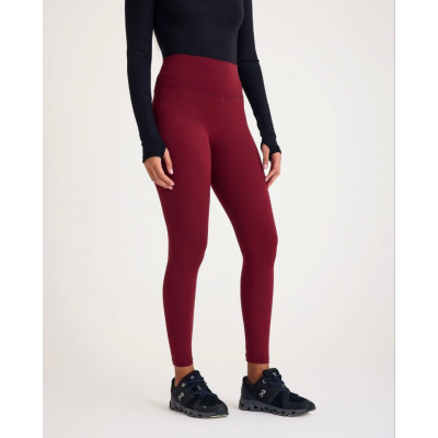 Nonofit Yüksek Bel Düz Sporcu Tayt - Bordo Nonofit Yüksek Bel Düz Sporcu Tayt - Bordo
