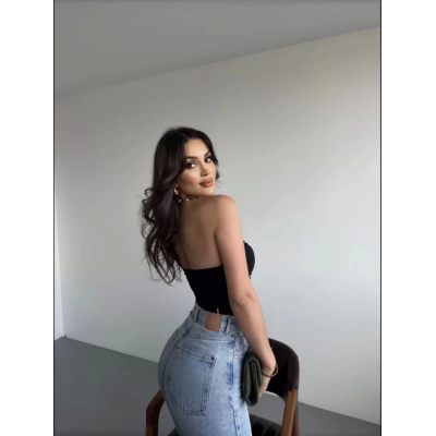 Sandy Asimetrik Büzgülü Straplez Bluz - Siyah Sandy Asimetrik Büzgülü Straplez Bluz - Siyah