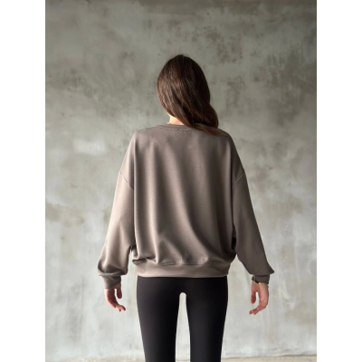 Osy Modal Yumuşak Dokulu Kumaş Bisiklet Yaka Oversize Sweatshirt - Gri Osy Modal Yumuşak Dokulu Kumaş Bisiklet Yaka Oversize Sweatshirt - Gri
