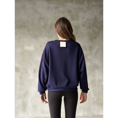 Osy Modal Yumuşak Dokulu Kumaş Bisiklet Yaka Oversize Sweatshirt - Lacivert Osy Modal Yumuşak Dokulu Kumaş Bisiklet Yaka Oversize Sweatshirt - Lacivert