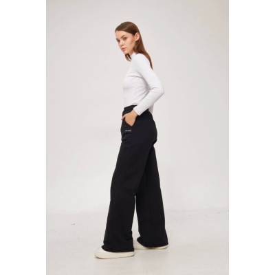 İki Iplik Bol Paça Eşofman Pantalon - Siyah İki Iplik Bol Paça Eşofman Pantalon - Siyah