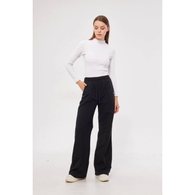 İki Iplik Bol Paça Eşofman Pantalon - Siyah İki Iplik Bol Paça Eşofman Pantalon - Siyah