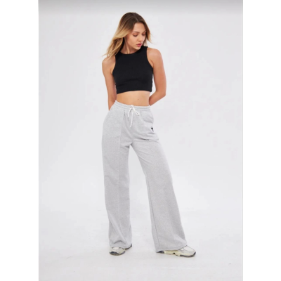 İki Iplik Bol Paça Eşofman Pantalon - Gri İki Iplik Bol Paça Eşofman Pantalon - Gri