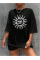 Bisiklet Yaka Baskılı T-shirt - Siyah Bisiklet Yaka Baskılı T-shirt - Siyah