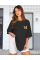 Bisiklet Yaka Baskılı T-shirt - Siyah Bisiklet Yaka Baskılı T-shirt - Siyah
