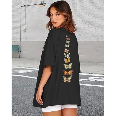 Bisiklet Yaka Baskılı T-shirt - Siyah Bisiklet Yaka Baskılı T-shirt - Siyah