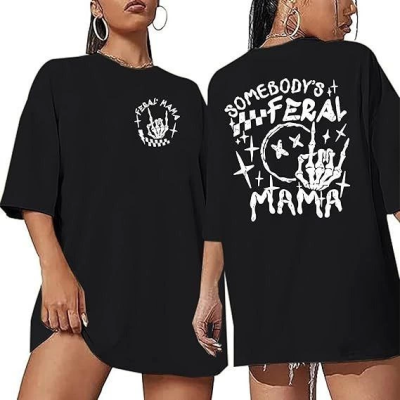Bisiklet Yaka Baskılı T-shirt - Siyah Bisiklet Yaka Baskılı T-shirt - Siyah