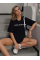 Bisiklet Yaka Baskılı T-shirt - Siyah Bisiklet Yaka Baskılı T-shirt - Siyah