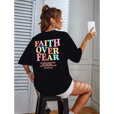 Bisiklet Yaka Baskılı T-shirt - Siyah Bisiklet Yaka Baskılı T-shirt - Siyah
