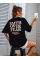 Bisiklet Yaka Baskılı T-shirt - Siyah Bisiklet Yaka Baskılı T-shirt - Siyah